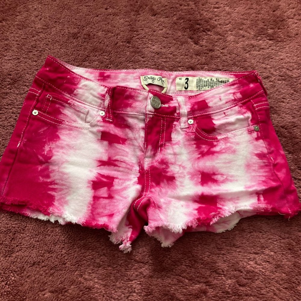 Tie Dye Denim Shorts